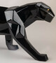 Casa Padrino Luxus Porzellan Panther Skulptur Schwarz glasiert 50 x 12 x H. 19 cm - Hangefertigte Deko Figur aus feinstem spanischen Porzellan - Luxus Deko Accessoires