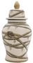 Casa Padrino Luxus Porzellan Vase Beige  31 x H. 67 cm - Runde Blumenvase mit Deckel - Deko Accessoires