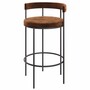 Casa Padrino Luxus Metall Barstuhl Dunkelbraun / Schwarz H. 93 cm - Bar M�bel 