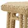 Casa Padrino Luxus Rattan Beistelltisch Naturfarben 60 x 52 x H. 58 cm - Luxus M�bel