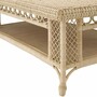 Casa Padrino Luxus Rattan Couchtisch Naturfarben 140 cm - Rattan Wohnzimmer M�bel