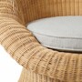 Casa Padrino Luxus Rattan Sessel Naturfarben / Creme - Rattan Wohnzimmer M�bel