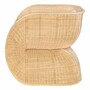 Casa Padrino Luxus Rattan Lounge Sessel mit Kissen Naturfarben / Wei� - Rattan M�bel