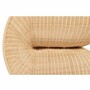 Casa Padrino Luxus Rattan Lounge Sessel mit Kissen Naturfarben / Wei� - Rattan M�bel