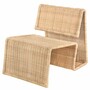 Casa Padrino Luxus Rattan Sessel Naturfarben - Rattan Wohnzimmer M�bel