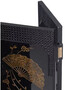 Casa Padrino Luxus Raumteiler Schwarz / Gold 220 x 3 x H. 182 cm - Faltbarer Massivholz Paravent im chinesischen Stil - Schlafzimmer M�bel - Hotel M�bel - Luxus M�bel