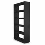 Casa Padrino Luxus Regalschrank Schwarz 120 x H. 230,5 cm - Massivholz B�cherschrank - Luxus Hotel & Wohnzimmer M�bel