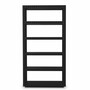 Casa Padrino Luxus Regalschrank Schwarz 120 x H. 230,5 cm - Massivholz B�cherschrank - Luxus Hotel & Wohnzimmer M�bel