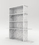 Casa Padrino Luxus Marmor Regalschrank Wei� 100 x 32 x H. 140 cm - Carrara Marmor Schrank mit 3 Regalen - B�cherschrank - Wohnzimmerschrank - B�roschrank - Luxus Marmor M�bel