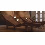 Casa Padrino Luxus Relax Liege Dunkelbraun 164 cm - Poolliege - Saunaliege - Garten M�bel - Pool M�bel - Sauna M�bel - Made in Italy