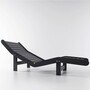 Casa Padrino Luxus Relax Liege Schwarz 164 cm - Poolliege - Saunaliege - Garten M�bel - Pool M�bel - Sauna M�bel - Made in Italy 