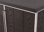 Casa Padrino Luxus Sideboard mit 4 T�ren Braun / Silber 200 x 49,5 x H. 78 cm - Wohnzimmerschrank - B�roschrank - Kommode - Luxus Qualit�t