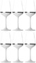Casa Padrino Luxus Rotweinglas 6er Set Wei� / Silber  8,5 x H. 24 cm - Handgefertigte und handbemalte Weingl�ser - Hotel & Restaurant Accessoires - Luxus Qualit�t