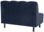 Casa Padrino Luxus Couch Mitternachtsblau / Schwarz 121 x 75 x H. 87 cm - Wohnzimmer Sofa mit edlem Samtstoff - Luxus M�bel