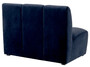 Casa Padrino Luxus Samt Sofa Element Mitternachtsblau / Schwarz 108,5 x 94,5 x H. 83 cm - Erweiterbares Wohnzimmer Sofa - Wohnzimmer M�bel - Luxus M�bel