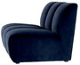 Casa Padrino Luxus Samt Sofa Element Mitternachtsblau / Schwarz 108,5 x 94,5 x H. 83 cm - Erweiterbares Wohnzimmer Sofa - Wohnzimmer M�bel - Luxus M�bel