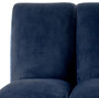 Casa Padrino Luxus Samt Sofa Element Mitternachtsblau / Schwarz 108,5 x 94,5 x H. 83 cm - Erweiterbares Wohnzimmer Sofa - Wohnzimmer M�bel - Luxus M�bel