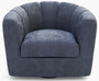 Casa Padrino Luxus Samt Drehsessel Grau 73 x 66 x H. 74 cm - Moderner Wohnzimmer Sessel - Luxus Wohnzimmer M�bel