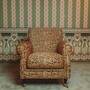 Casa Padrino Luxus Samt Sessel mit Leoparden Design - B�ro Sessel - B�ro M�bel - Luxus M�bel - Luxus Einrichtung