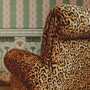 Casa Padrino Luxus Samt Sessel mit Leoparden Design - B�ro Sessel - B�ro M�bel - Luxus M�bel - Luxus Einrichtung