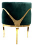 Casa Padrino Luxus Samt Sessel Gr�n / Gold 78 x 55 x H. 59 cm - Wohnzimmer Sessel - Hotel Sessel - Wohnzimmer M�bel - Luxus M�bel - Wohnzimmer Einrichtung - Luxus Einrichtung - M�bel Luxus