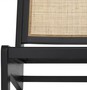 Casa Padrino Designer Wohnzimmer Sessel Schwarz / Naturfarben 75 x 89 x H. 77,5 cm - Massivholz Sessel mit handgewebtem Rattangeflecht - Luxus M�bel