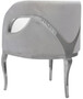 Casa Padrino Luxus Samt Sessel Grau / Silber 78 x 55 x H. 59 cm - Wohnzimmer Sessel - Hotel Sessel - Wohnzimmer M�bel - Luxus M�bel - Wohnzimmer Einrichtung - Luxus Einrichtung - M�bel Luxus
