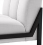 Casa Padrino Luxus Sessel Wei� / Schwarz 83,5 x 90 x H. 83,5 cm - Wohnzimmer Sessel - Hotel Sessel - Luxus M�bel