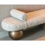 Casa Padrino Luxus Sitzbank Beige / Braun 148 cm - Luxus Hotel M�bel