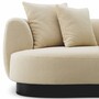 Casa Padrino Luxus Sofa Creme / Schwarz 250 cm - Wohnzimmer & Hotel M�bel