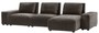Casa Padrino Luxus Wohnlandschaft Grau / Schwarz 340 x 159 x H. 83 cm - Wohnzimmer Sofa mit 6 Kissen - Luxus Qualit�t