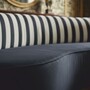 Casa Padrino Luxus Samt Sofa Schwarz / Wei� 220 cm - Hotel M�bel - Wohnzimmer M�bel - B�ro M�bel - Luxus M�bel