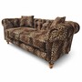 Casa Padrino Luxus Sofa mit Leoparden Muster Beige / Braun 190 cm - Wohnzimmer Sofa - Wohnzimmer M�bel - Luxus M�bel