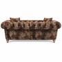 Casa Padrino Luxus Sofa mit Leoparden Muster Beige / Braun 190 cm - Wohnzimmer Sofa - Wohnzimmer M�bel - Luxus M�bel