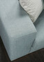Casa Padrino Schlafsofa Hellblau / Naturfarben 240 x 100 x H. 80 cm - Modernes Wohnzimmer Sofa - Wohnzimmer M�bel