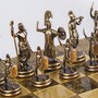 Casa Padrino Luxus Schach Set Gold / Braun / Bronze 54 x 54 cm - Griechisches Schachspiel