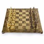 Casa Padrino Luxus Schach Set Gold / Braun / Bronze 54 x 54 cm - Griechisches Schachspiel