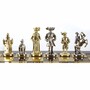 Casa Padrino Luxus Ritter Schach Set Bronze / Gold / Silber 44 x 44 cm - Mittelalterliches Schachspiel