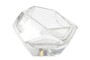 Casa Padrino Luxus Schale  14,5 x H. 11,5 cm - Deko Schale aus massivem Klarglas mit facettiertem Diamant-Schliff - Luxus Deko Accessoires