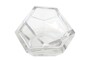 Casa Padrino Luxus Schale  14,5 x H. 11,5 cm - Deko Schale aus massivem Klarglas mit facettiertem Diamant-Schliff - Luxus Deko Accessoires