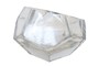 Casa Padrino Luxus Schale  14,5 x H. 11,5 cm - Deko Schale aus massivem Klarglas mit facettiertem Diamant-Schliff - Luxus Deko Accessoires