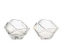 Casa Padrino Luxus Schale  14,5 x H. 11,5 cm - Deko Schale aus massivem Klarglas mit facettiertem Diamant-Schliff - Luxus Deko Accessoires