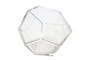 Casa Padrino Luxus Schale  24,5 x H. 19,5 cm - Gro�e Deko Schale aus massivem Klarglas mit facettiertem Diamant-Schliff - Luxus Deko Accessoires