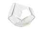 Casa Padrino Luxus Schale  24,5 x H. 19,5 cm - Gro�e Deko Schale aus massivem Klarglas mit facettiertem Diamant-Schliff - Luxus Deko Accessoires