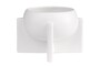 Casa Padrino Luxus Schale Antikwei� 17 x 17 x H. 11 cm - Kleine Deko Schale aus Steingut der OVO Serie mit Old White Glasur - Luxus Deko Accessoires