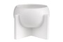 Casa Padrino Luxus Schale Antikwei� 17 x 17 x H. 11 cm - Kleine Deko Schale aus Steingut der OVO Serie mit Old White Glasur - Luxus Deko Accessoires