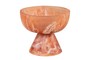 Casa Padrino Luxus Schale Beige / Weinrot  16 x H. 13,5 cm - Kleine Deko Schale aus transluzentem Kunstharz in Rubinrot und Creme - Luxus Deko Accessoires