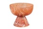 Casa Padrino Luxus Schale Beige / Weinrot  16 x H. 13,5 cm - Kleine Deko Schale aus transluzentem Kunstharz in Rubinrot und Creme - Luxus Deko Accessoires
