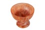 Casa Padrino Luxus Schale Beige / Weinrot  16 x H. 13,5 cm - Kleine Deko Schale aus transluzentem Kunstharz in Rubinrot und Creme - Luxus Deko Accessoires