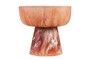 Casa Padrino Luxus Schale Beige / Weinrot  19 x H. 17,5 cm - Deko Schale aus transluzentem Kunstharz in Rubinrot und Creme - Luxus Deko Accessoires